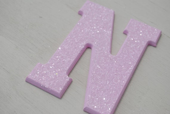 items similar to pink glitter wall letters on etsy