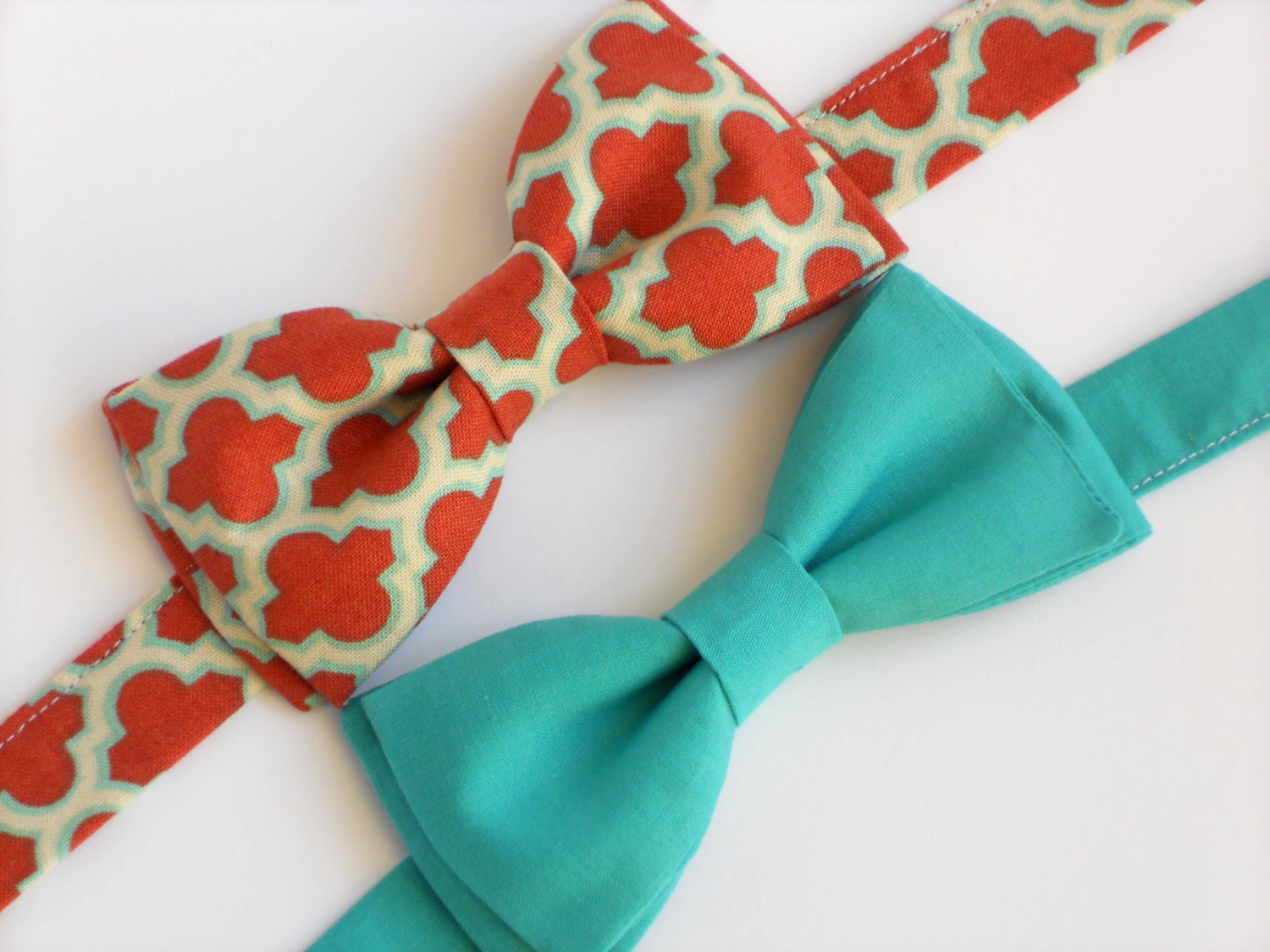 Bowtie for boys teal and brown bow tie baby shower gift