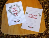 Winter, Wreath, Rustic, Woodland, Christmas, Professionally Printed Wedding Invitation Il_170x135
