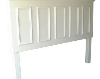 Headboards made from doors - Extended King size headboard with legs - popcorn white