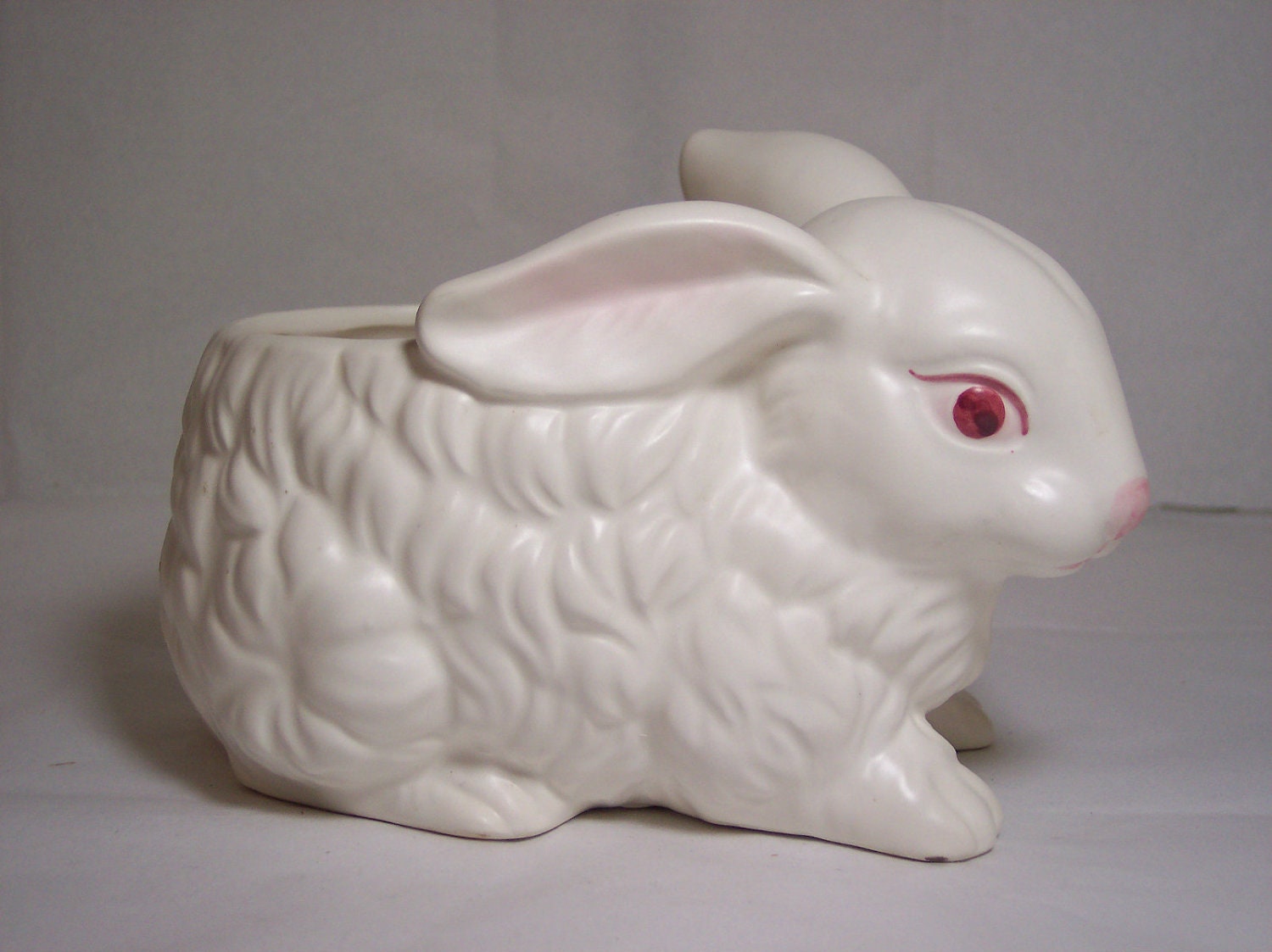 Vintage Lefton Bunny Rabbit Planter 1960's