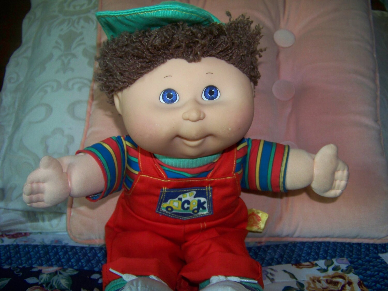 Cabbage Patch Boy Doll Baseball Cap and Overalls / Vintage