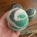Wool Dryer Balls, set of 4, Ready to Ship. Lavender scent, filled with dried lavender. Eco Friendly laundry aid.