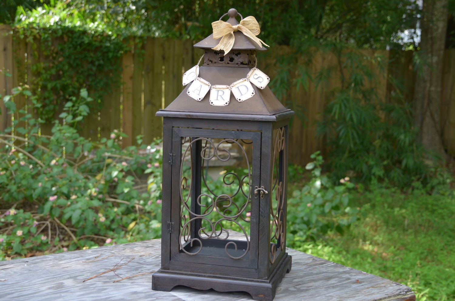 Lantern wedding card holder rustic wedding lantern wedding