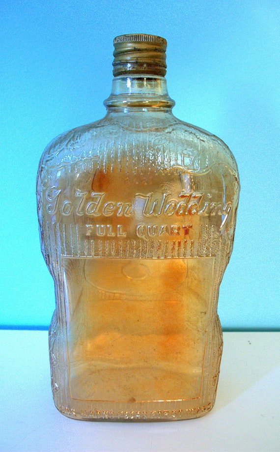 Golden Wedding Whisky Bottle