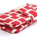 Slim Bifold Wallet in Hibiscus with Magnetic Snap Closure