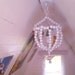 Miniature dollhouse handmade pearl chandelier