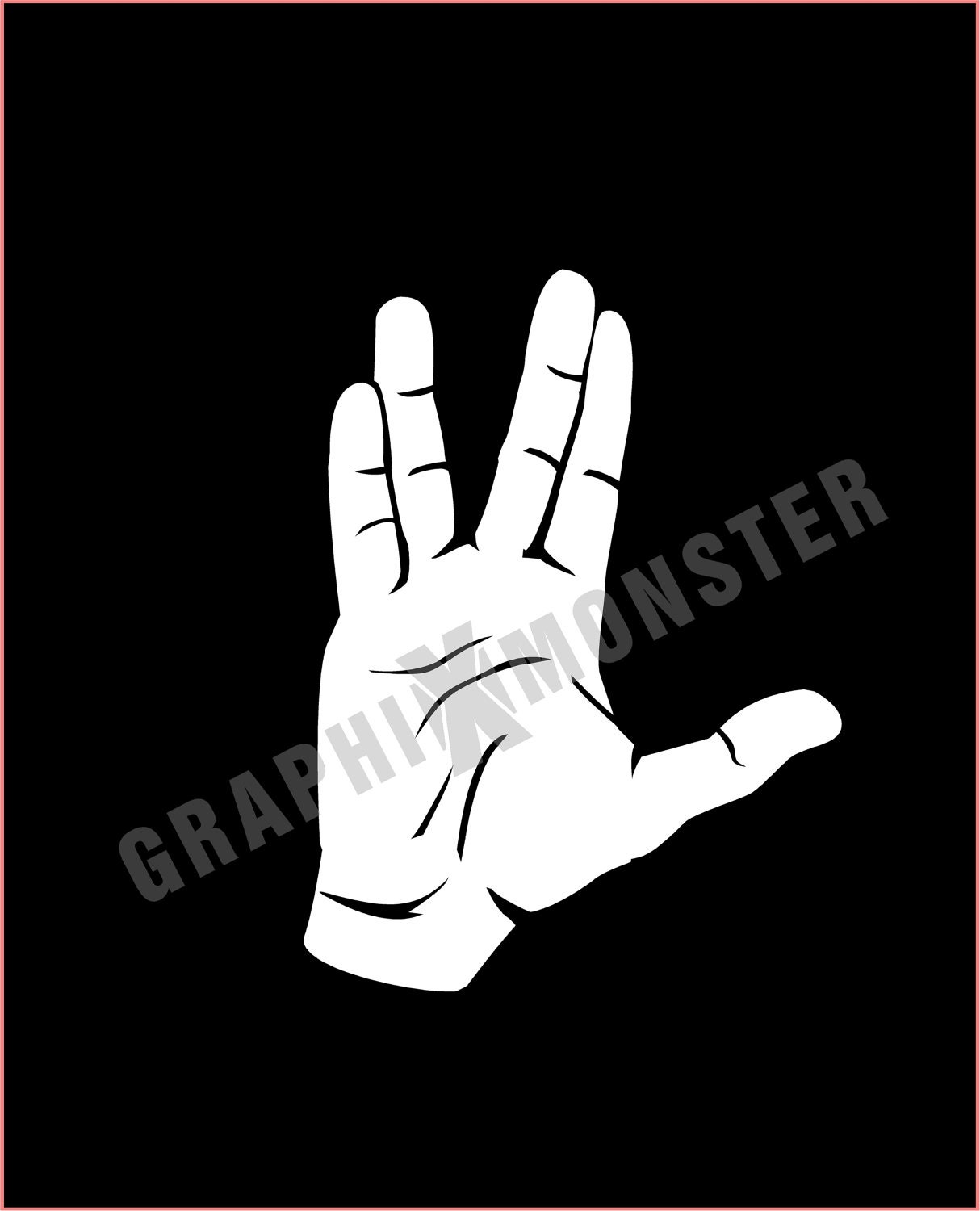 Items similar to Spock Vulcan Hand Decal - live long and prosper 5