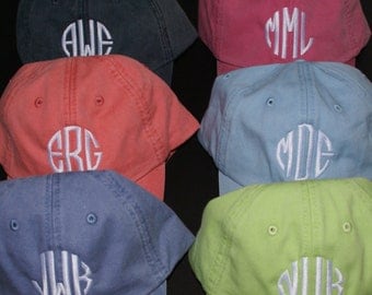 Ladies' Monogrammed Baseball Cap by Mad about Monograms - Choose from 20 Colors - 8 Monogram Styles