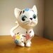 Vintage Ceramic Cat Figurine or Statue, Kitten, Kitty, Large, Mid Century, Modern, made in Japan