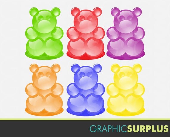 Clip Art Gummy Bear Clip Art items similar to clip art gummi bears candy gummy bear clipart commercial use ca170 on etsy