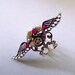 Steampunk ring, silver steampunk, filigree ring, boho ring, angel ring, magic ring, watch gear ring