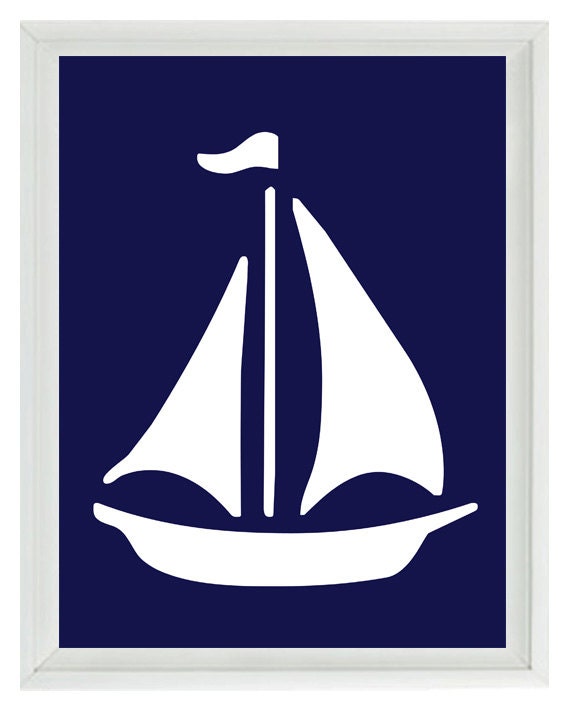 Sailboat Wall Art sailboat wall art print navy blue white nautical nursery Sailboat Wall Art sailboat wall art print navy blue white nautical nursery