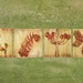 art painting, original Painting, abstract painting, wall art, landscape painting M.Schöneberg "Leaf and Flower" Quartet 48x12x0,8