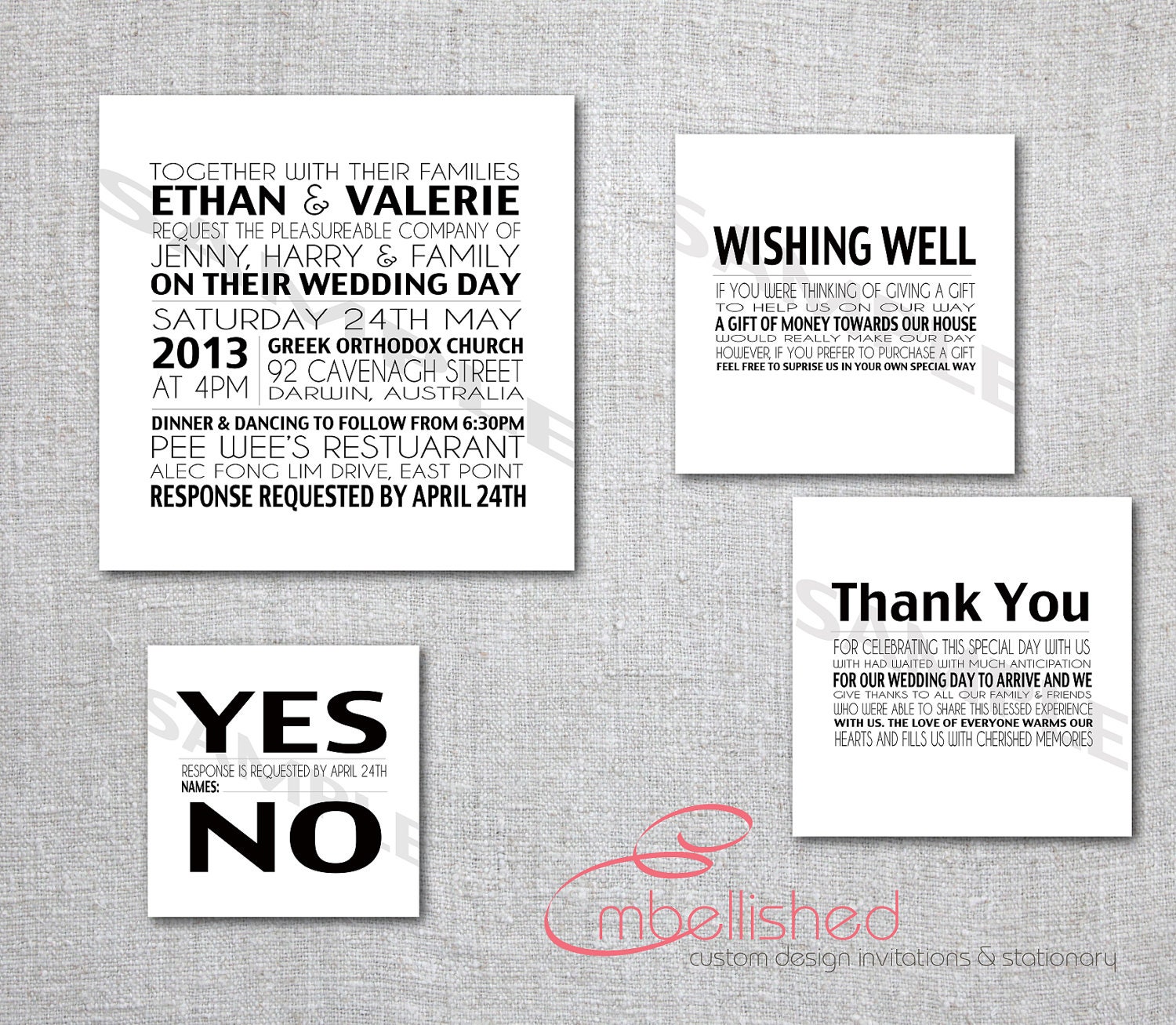 Modern Wedding Invitations Templates 3