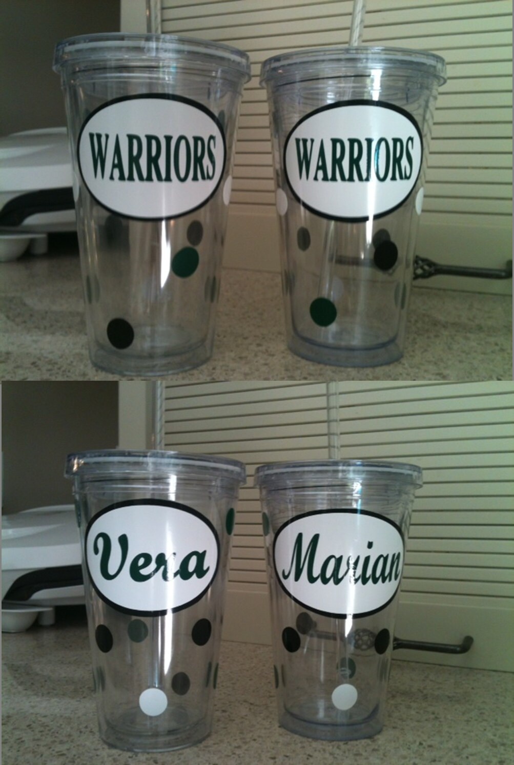 Personalized custom made 7 cups