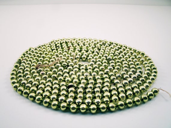vintage strand mercury glass bead garland lime green 8 vintage strand mercury glass bead garland lime green 8