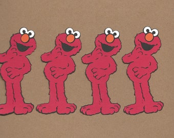 4- 4 inch tall Elmo Cricut Die Cuts