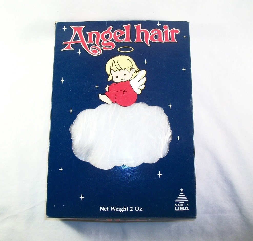 Beautiful White Angel Hair Christmas Tree Decoration Vintage