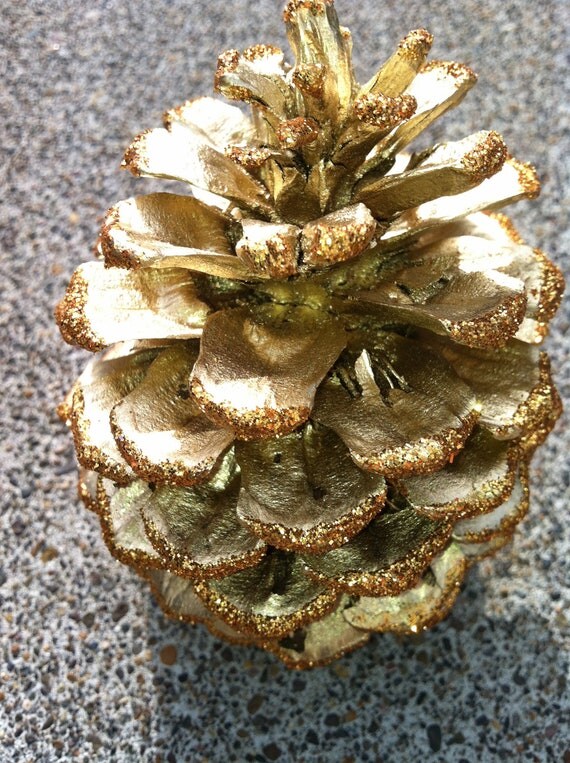 gold pine cone with sparkles by nwpinecones on etsy gold pine cone with sparkles by nwpinecones on etsy