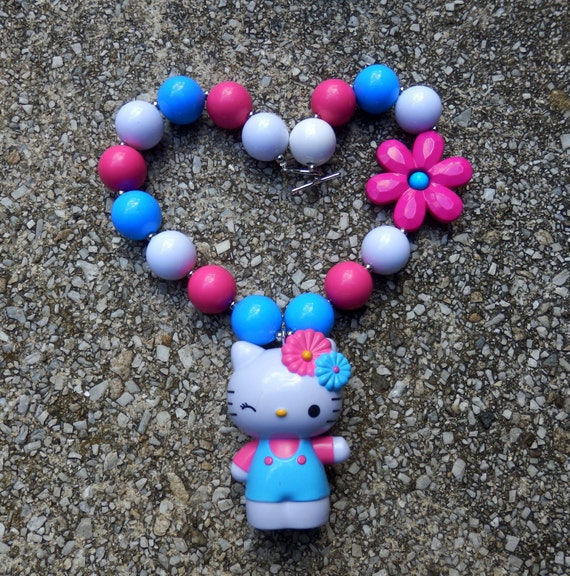 Girls Hello Kitty Chunky Necklace With By Sweetesttreasuresbow