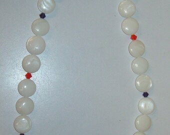 Items similar to Simple Drop Pearl Necklace With Swarovski Accents on Etsy