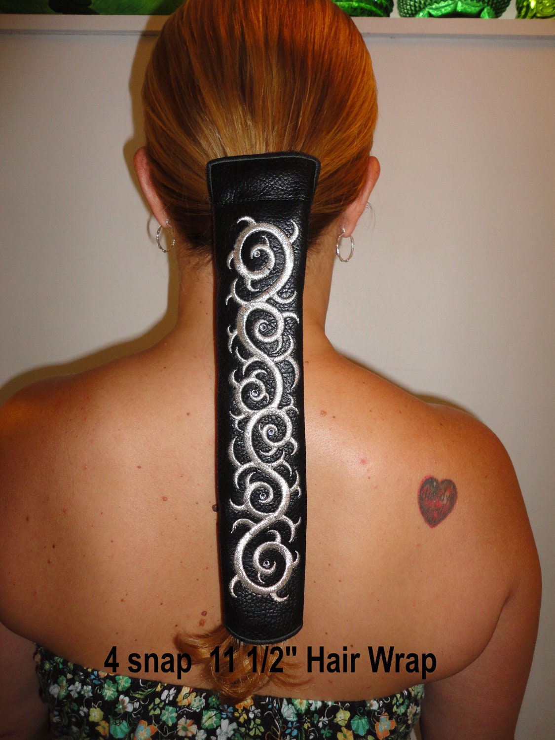 Biker Ponytail Wrap for long hair that won't slide off.