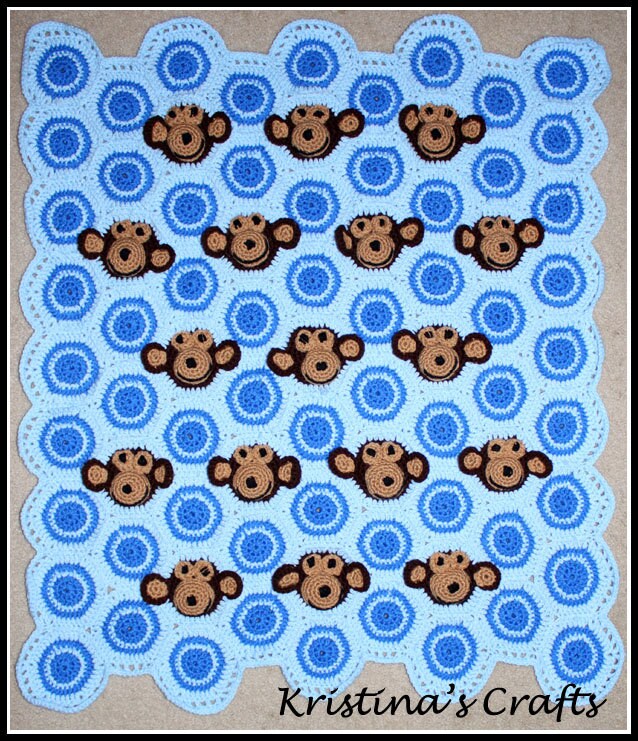 Baby Boy Monkey Blanket Crochet