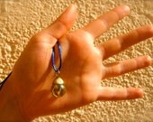 SALES! 50% OFF! Marble Necklace, Vintage, Golden Yellow, Bohemian Chic