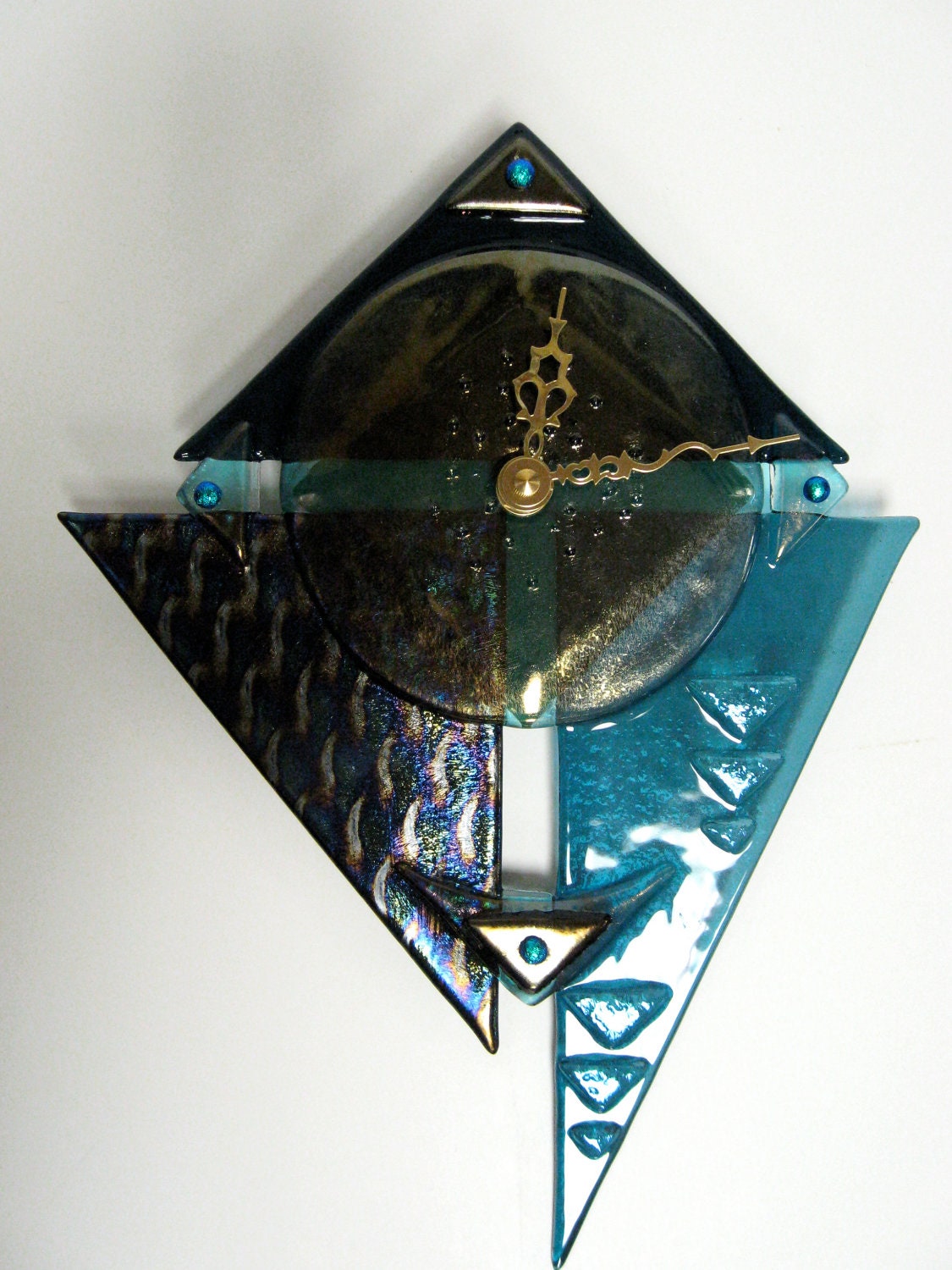 Fused Glass Art Clock