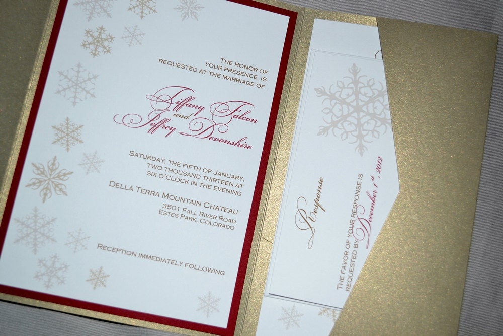 Diy Winter Wonderland Wedding Invitations 4