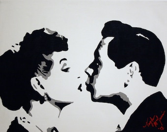 I Love Lucy (Lucy & Desi) Custom Hand Painted Acrylic on Canvas 16x20