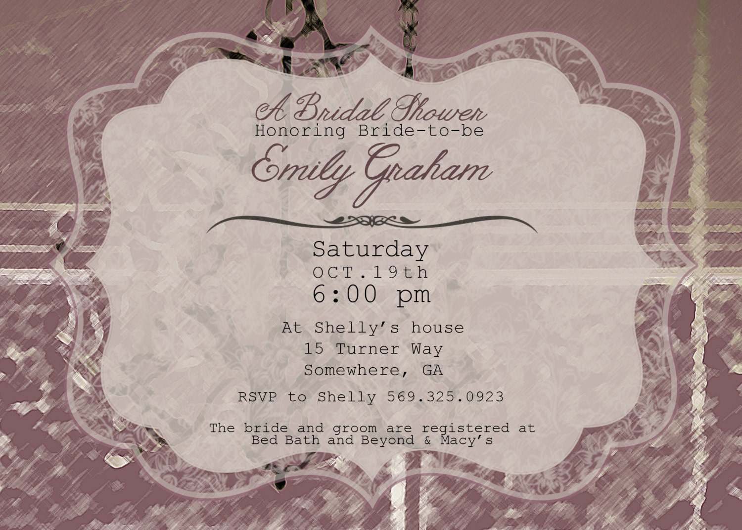 bridal shower invitation by cindyhamiltondesign on Etsy