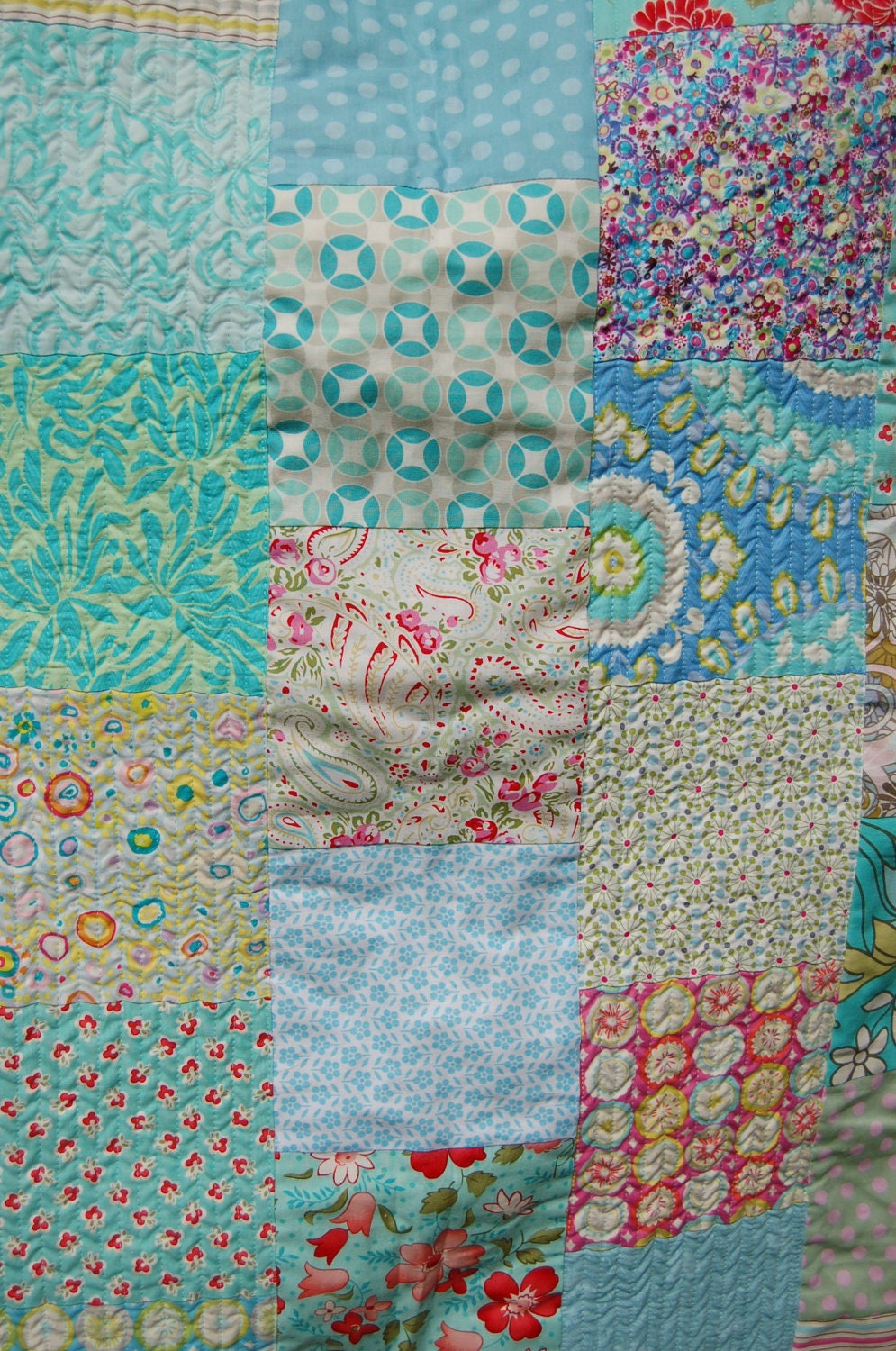 handmade patchwork cot quilt baby blanket lap quilt