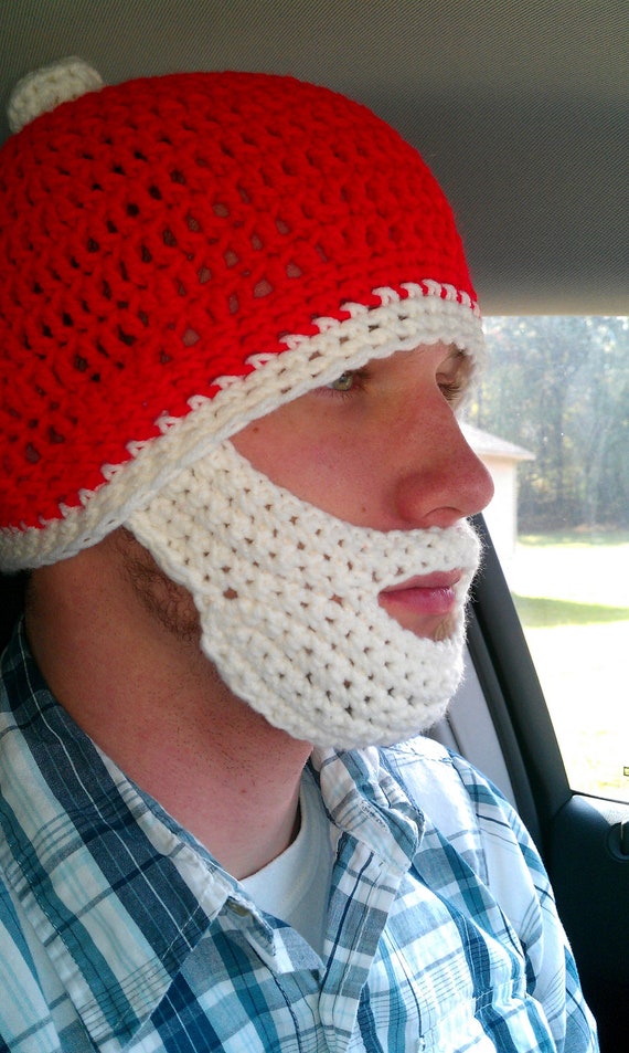 Crochet Santa hat with Beard