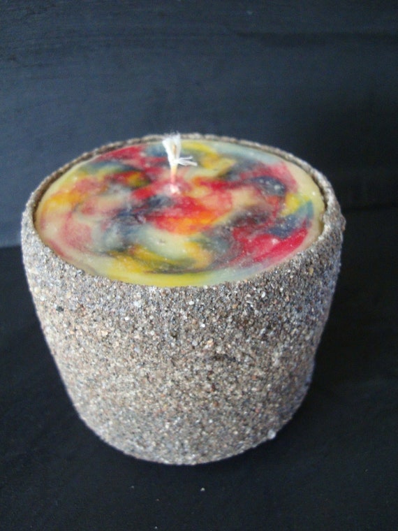 Vintage Retro Sand Candle Hippie Style 1970's