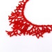 Red Necklace. Beadwork. Handmade Jewelry.