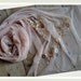 Hand embroidered lace evening scarf, bridesmaid shawl, wrap