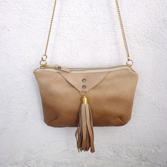 Natural leather purse / 100% repurposed leather by nextLIFEproject
