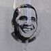 Hand Painted Wine Glass - BARACK OBAMA - President
