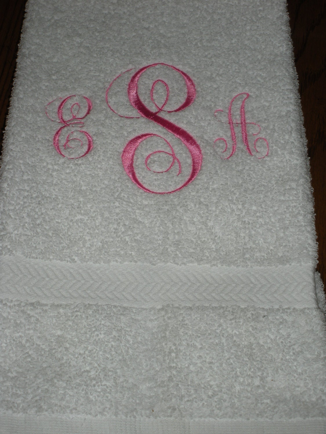 Monogrammed Powder Room Hand Towel