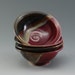 Pottery Bowl Plum Red Brown Porcelain by Mark Hudak