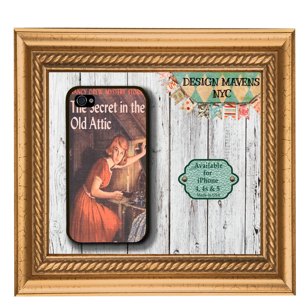 Retro Nancy Drew iPhone Case Hard Plastic by DesignMavensNYC