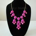 Fuschia / Pink Necklace - Statement Necklace - JCrew Inspired