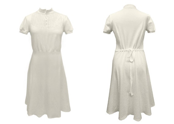 cream jersey dress