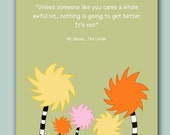 items similar to the lorax quote dr seuss kids room inspirational art