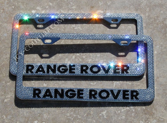 Denver Broncos Bling License Plate Frame Made With Swarovski Crystal