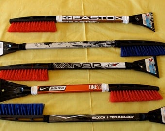 The Original Hockey Stick Snow Brush with Ice Scraper