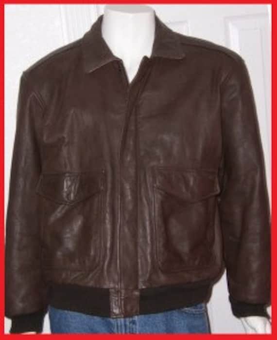 Vintage WWII A-2 BOMBER Jacket Leather by BombshellBetties on Etsy
