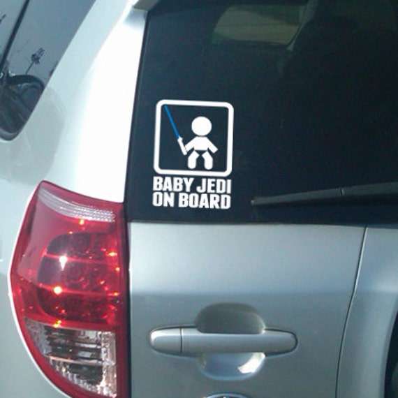 Baby Jedi On Board Custom Vinyl Decal/Sticker